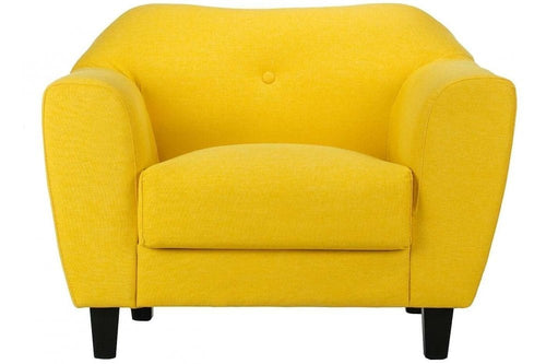Alex Yellow    Fabric Armchair
