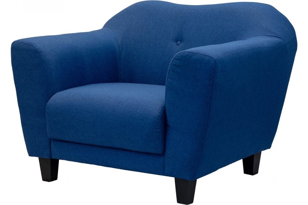 Alex Blue Fabric Armchair sofa