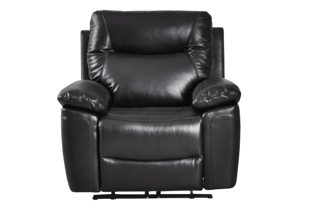Amarien Genuine Leather Black Electric Power Recliner Armchair