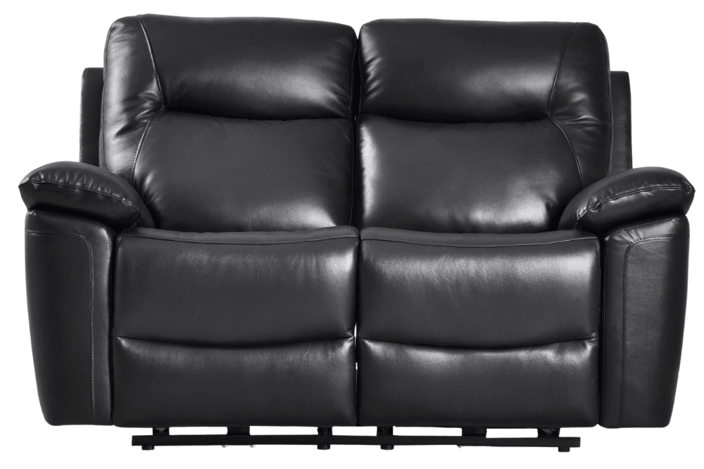 Amarien Genuine Leather Black Electric Power Recliner 2 Seater