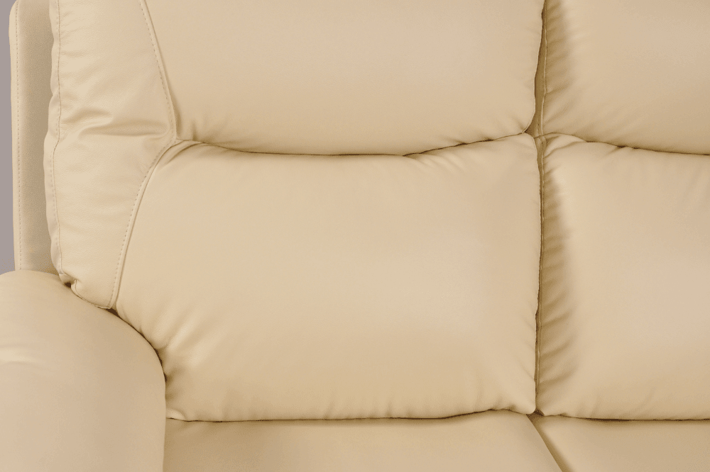 Amarien Genuine Leather Cream Electric Power Recliner 2 Seater