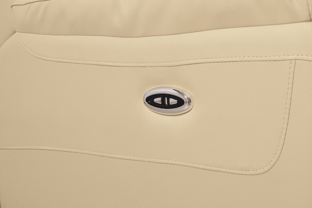 Amarien Genuine Leather Cream Electric Power Recliner 2 Seater