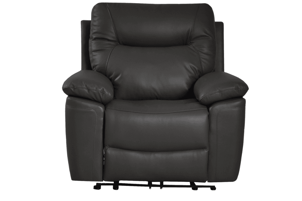 Amarien Genuine Leather Grey Electric Power Recliner Armchair