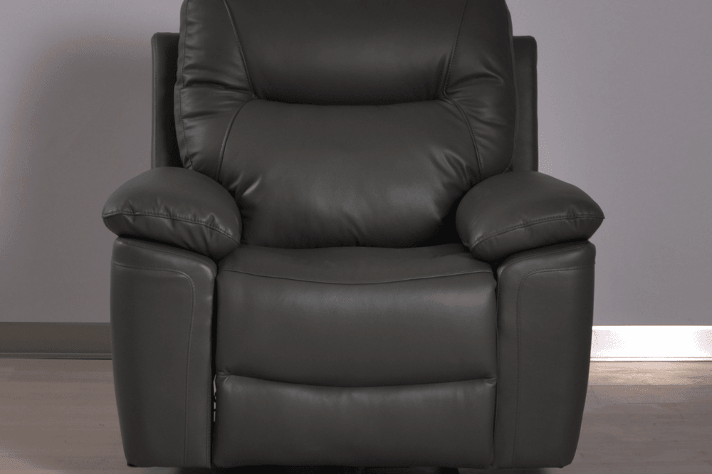Amarien Genuine Leather Grey Electric Power Recliner Armchair