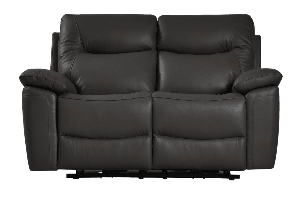 Amarien Genuine Leather Grey Electric Power Recliner 2 Seater