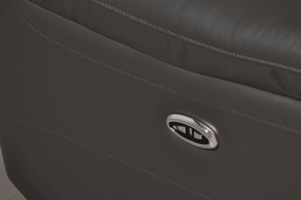Amarien Genuine Leather Grey Electric Power Recliner 2 Seater
