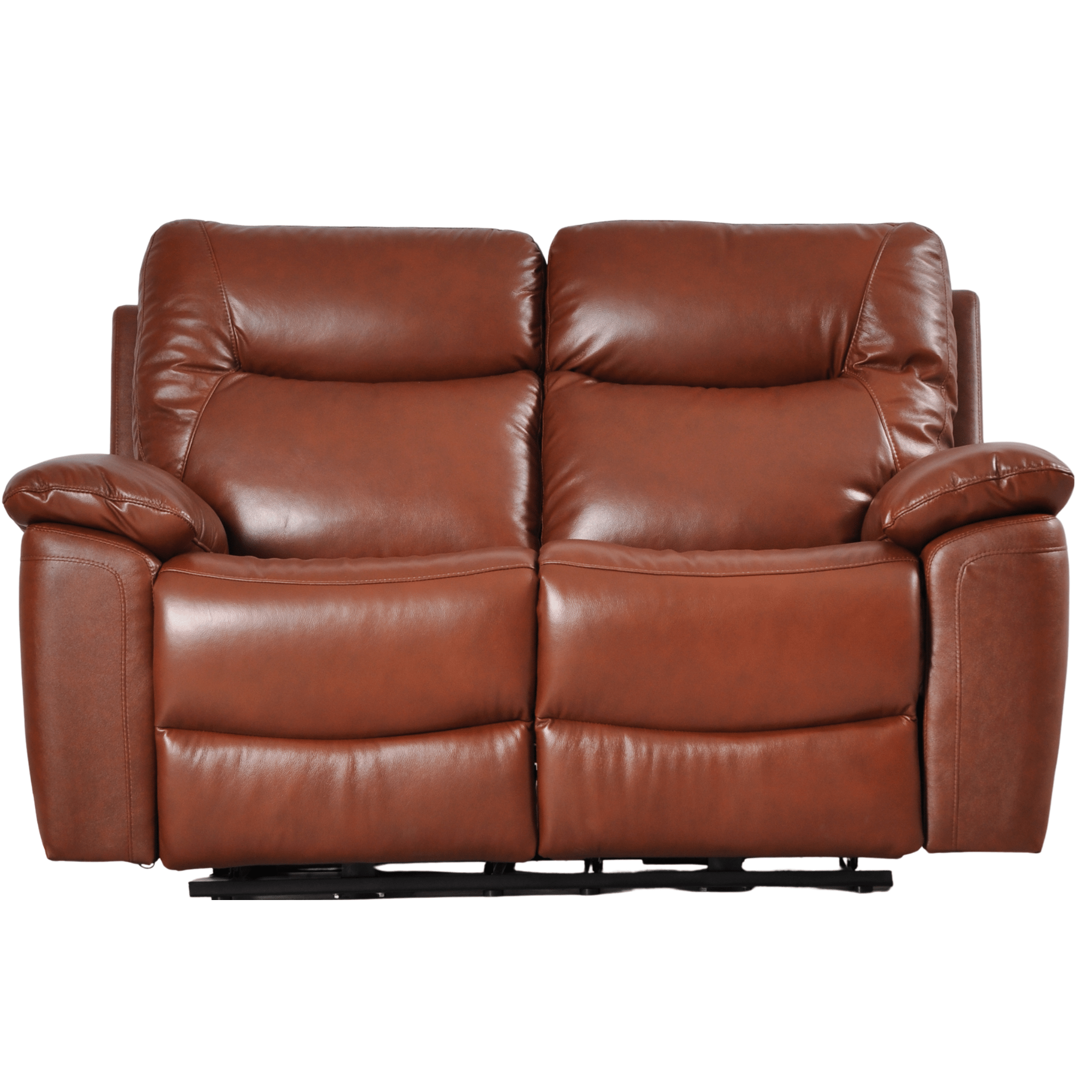 Amarien Genuine Leather Tan Electric Power Recliner 2 Seater