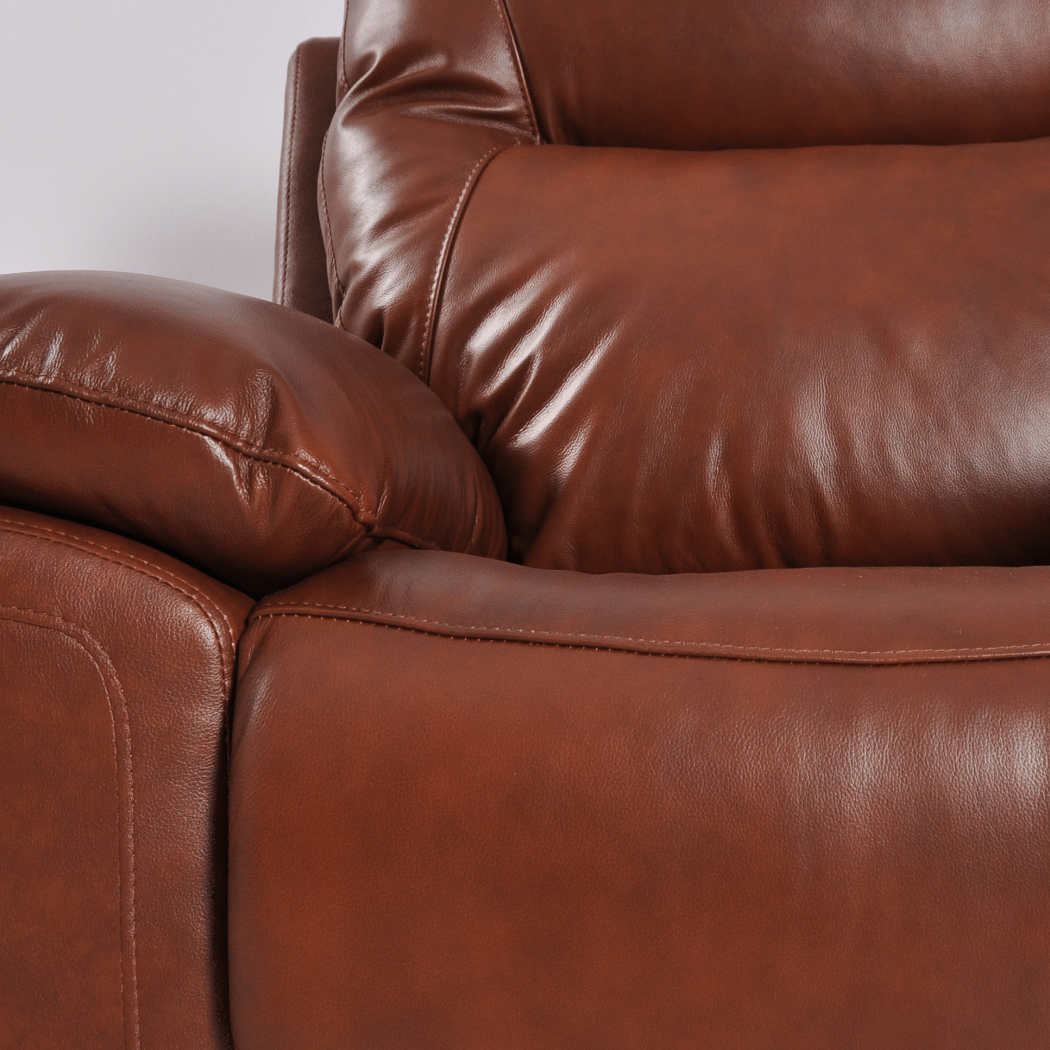 Amarien Genuine Leather Tan Electric Power Recliner 2+1 Seater Sofa Set