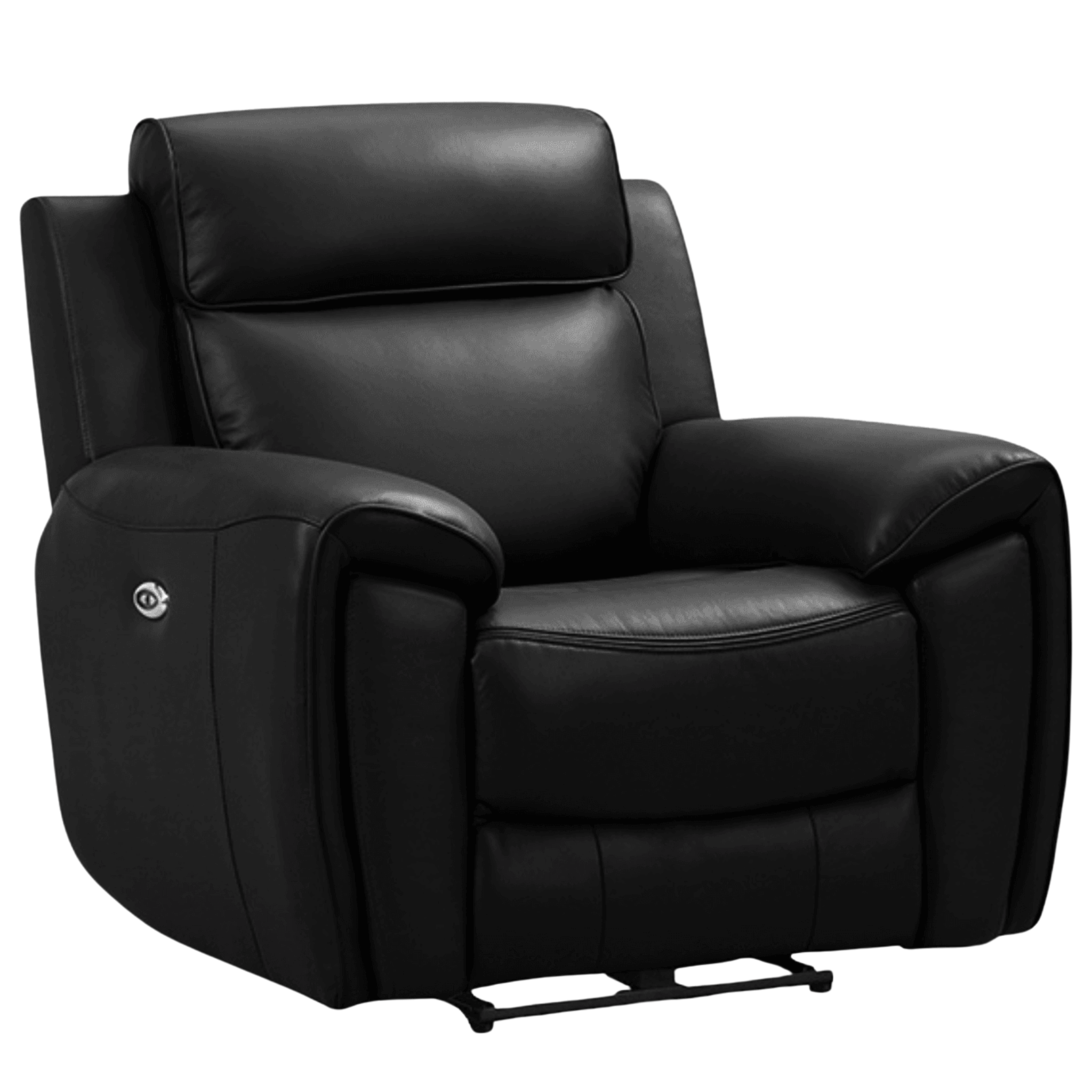 Annecy Genuine Leather Black Electric Power Recliner 2+1 Seater Sofa Set