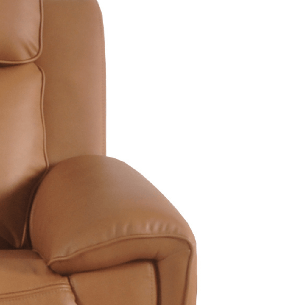 Annecy Genuine Leather Caramel Electric Power Recliner 2 Seater Sofa
