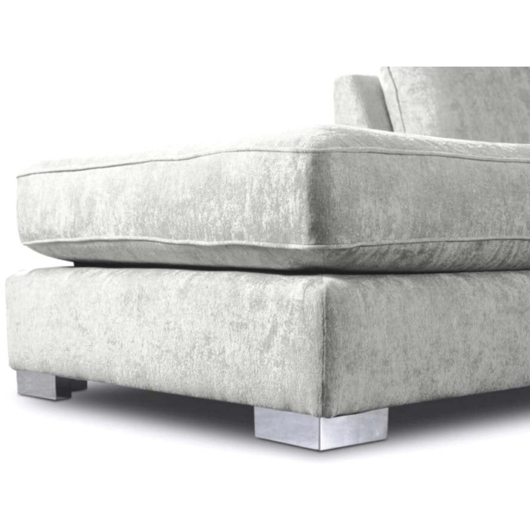 Bishop Silver Alaska Fabric U Shape High Back Corner Sofa