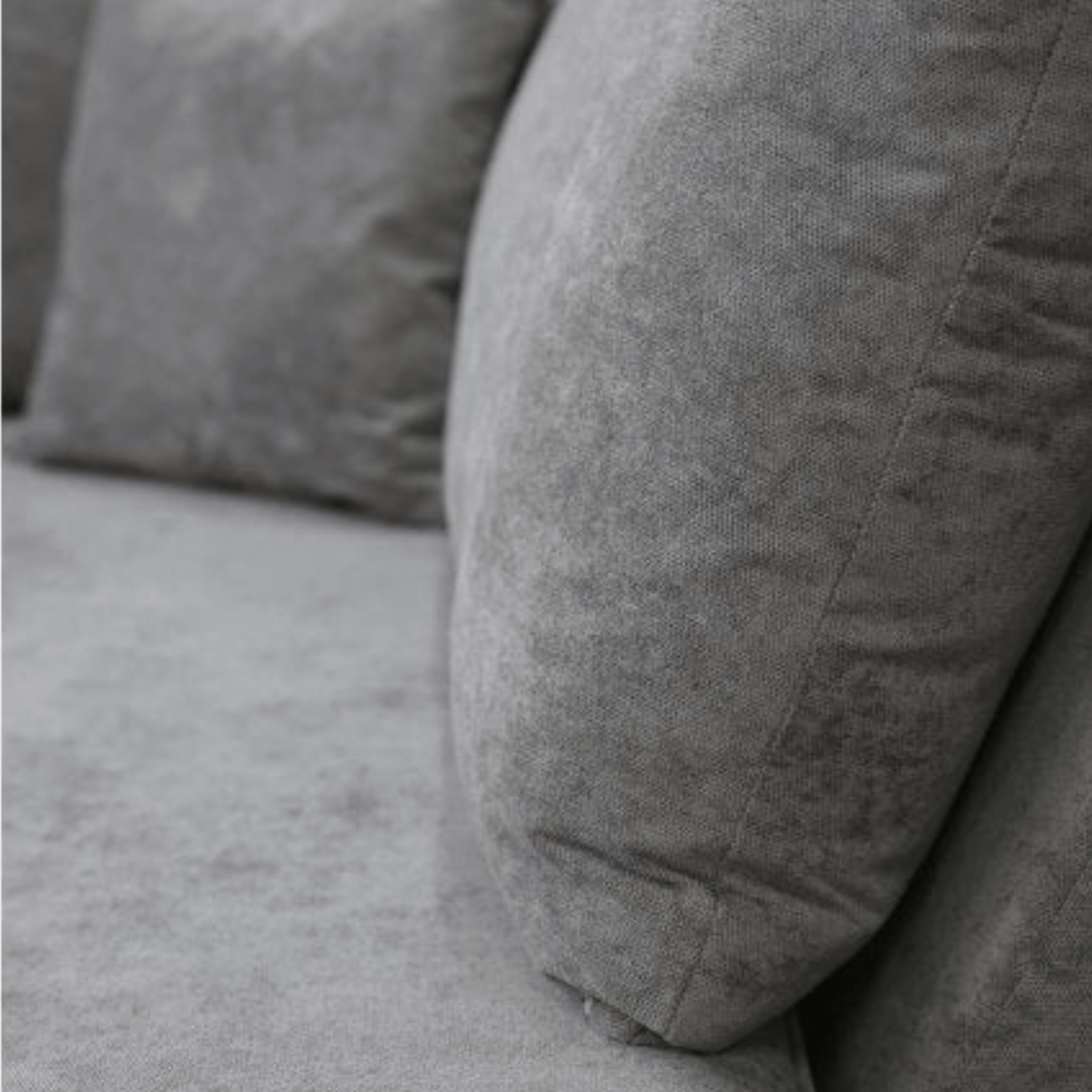 Carnaby Grey Fabric U Shape High Back Corner Sofa + Footstool