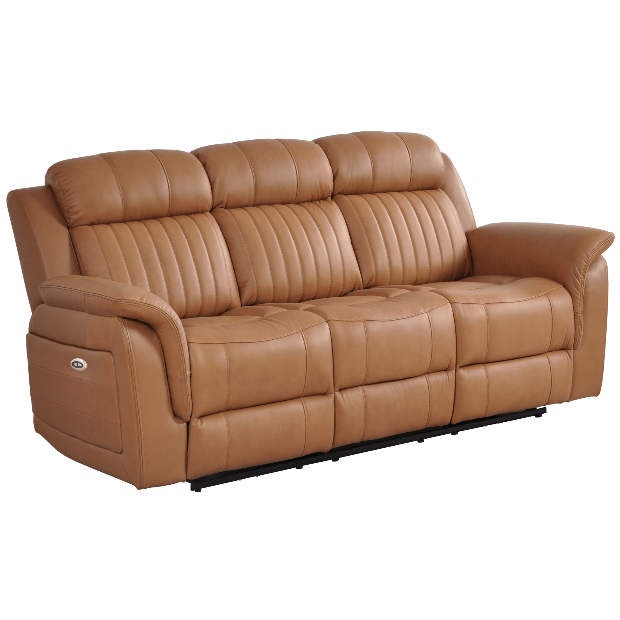 Cidliano Genuine Leather Caramel Electric Power Recliner 3+1+1 Seater Sofa Set
