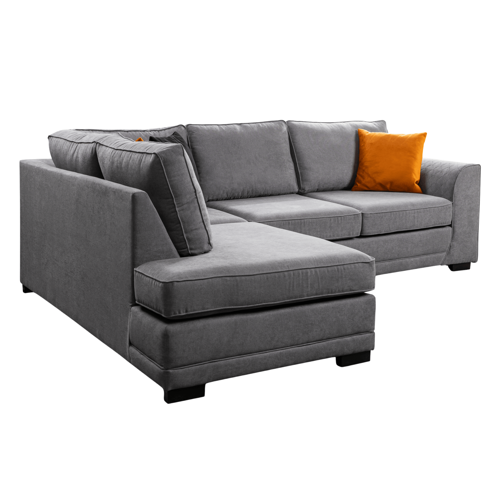 Orka Sofa Grey Fabric Left Hand Corner Sofa - LHC