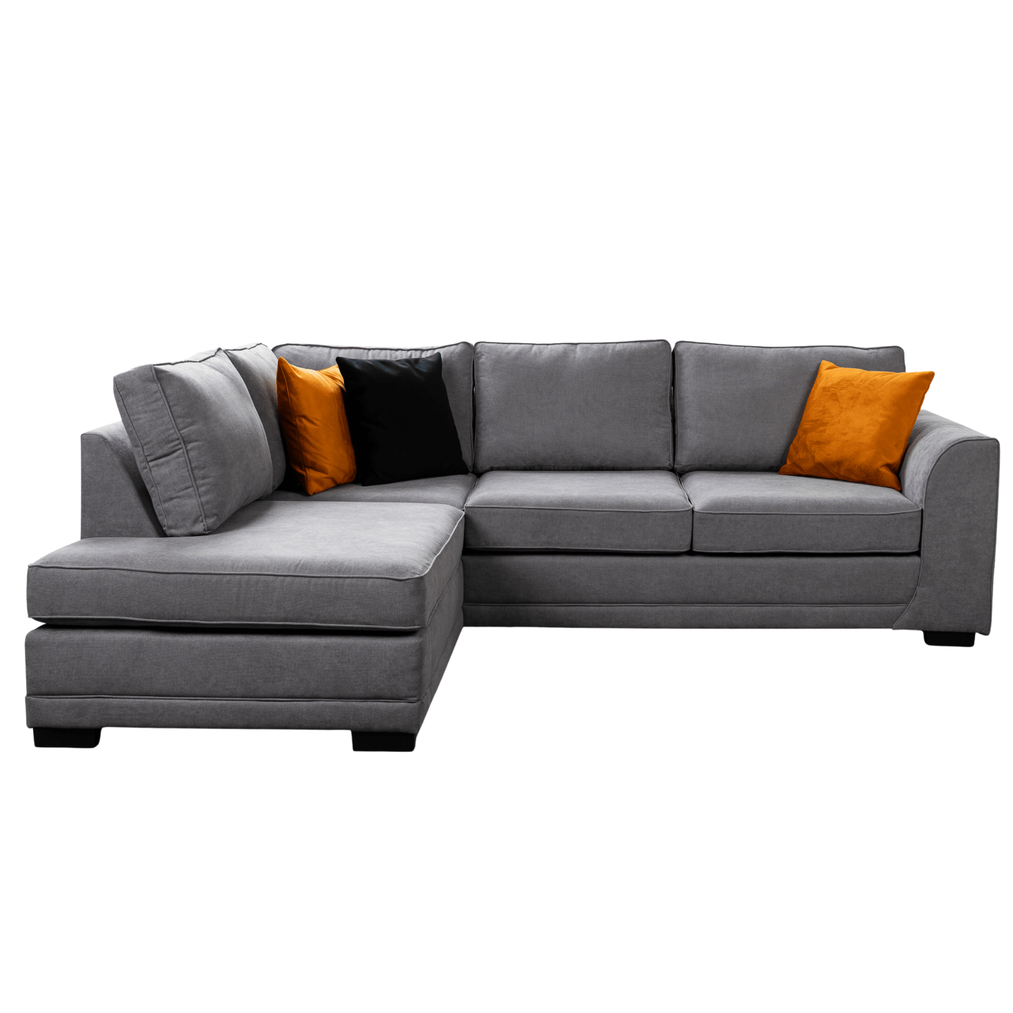 Orka Sofa Grey Fabric Left Hand Corner Sofa - LHC
