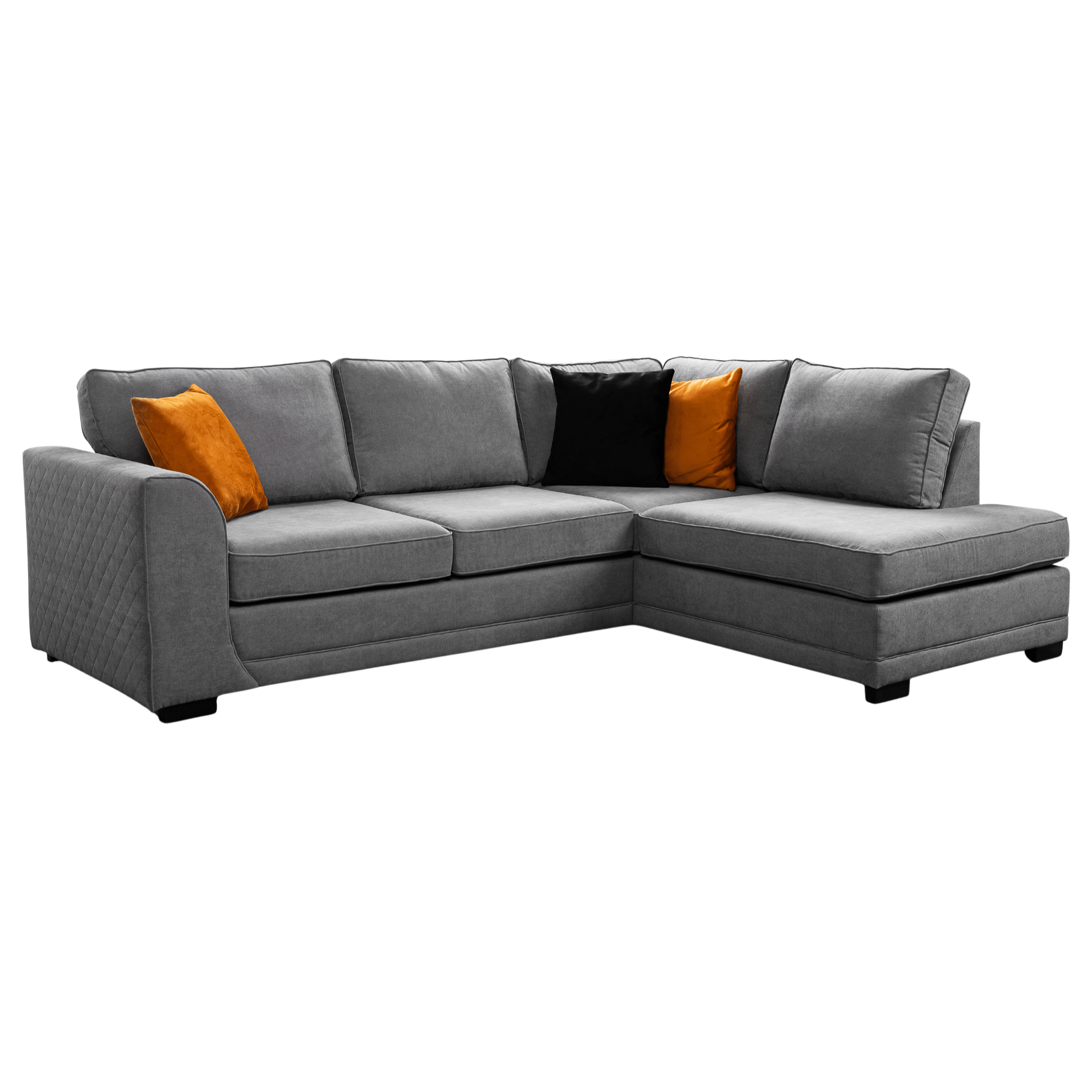 Orka Sofa Grey Fabric Right Hand Corner Sofa - RHC