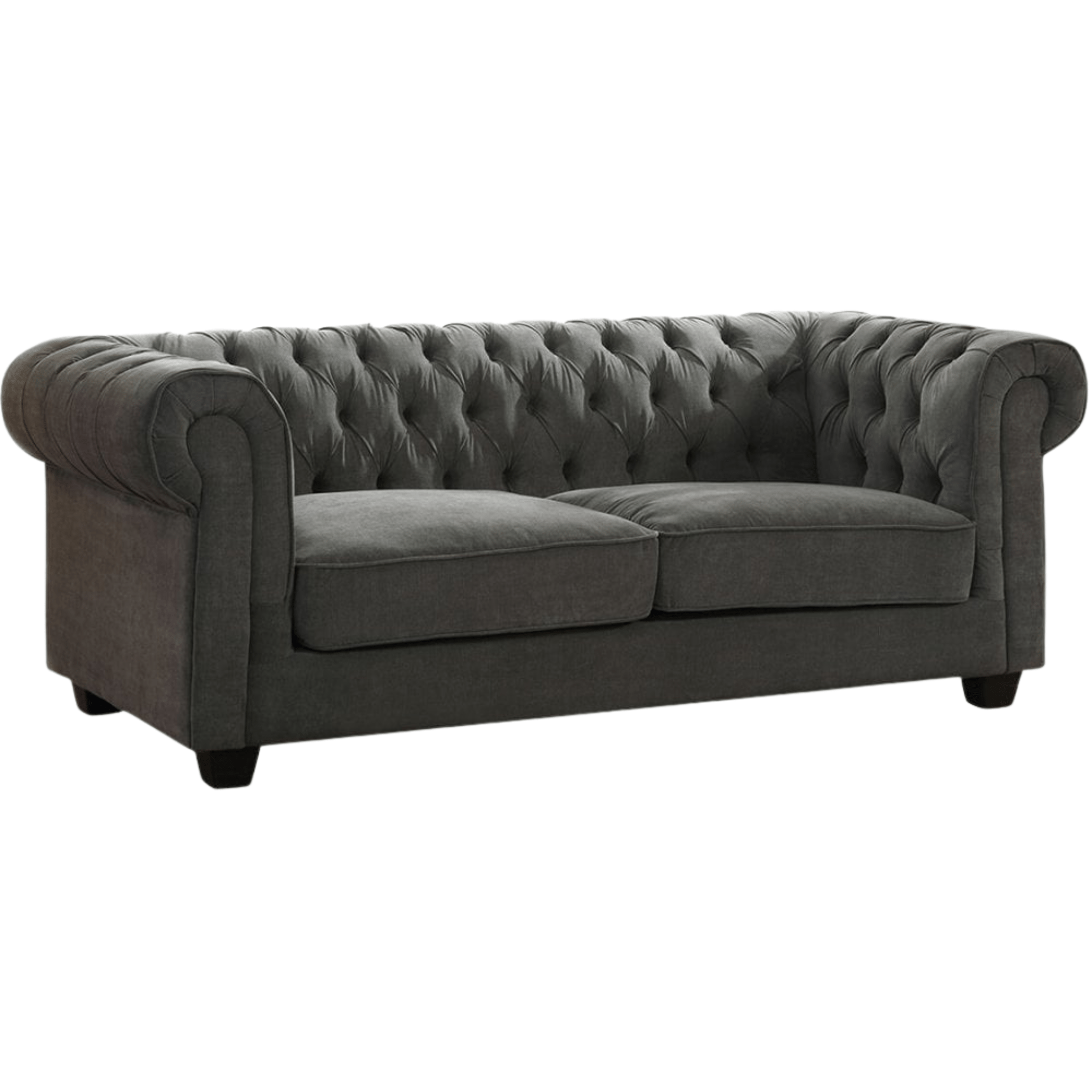 Outlet Chesterfield Grey Fabric 3 Seater Sofa