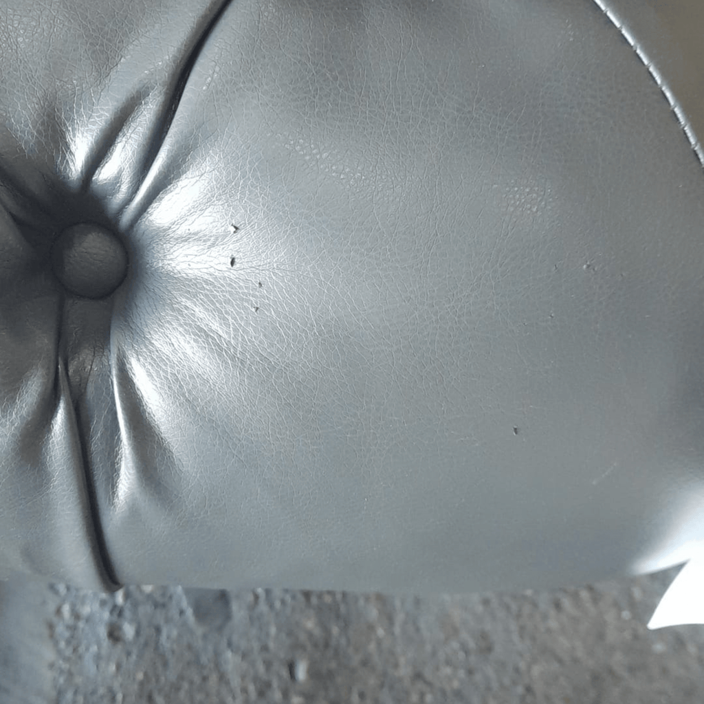 Outlet Chesterfield Grey Leather Antique 3 Seater Sofa