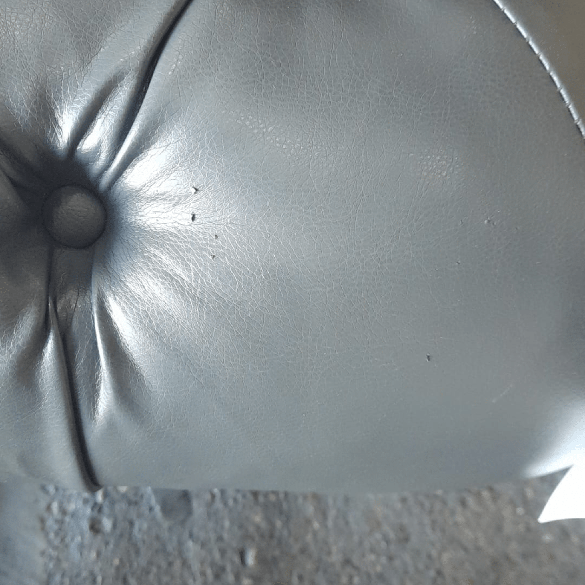 Outlet Chesterfield Grey Leather Antique 3 Seater Sofa