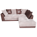 Outlet Dino Jumbo Cord Brown And Beige RHC Corner Sofa