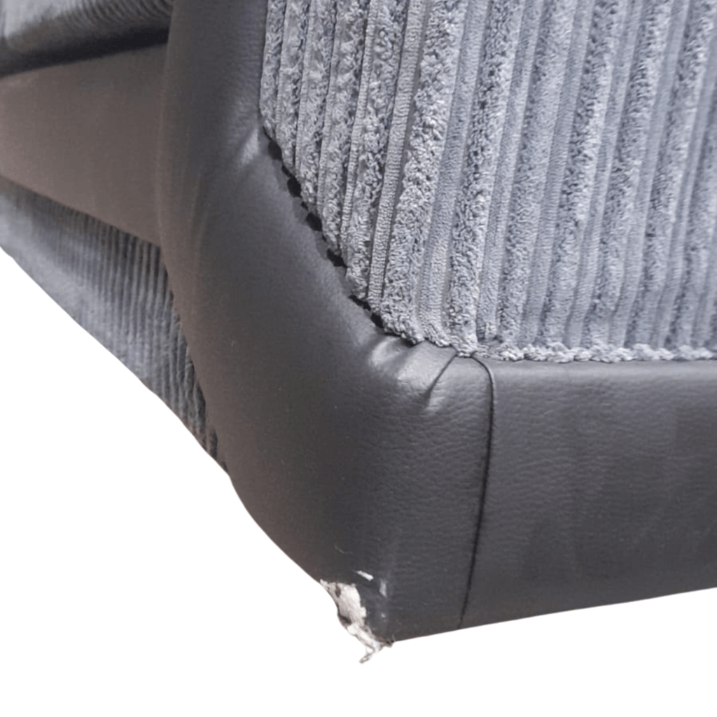 Outlet Dino Jumbo Cord Fabric Grey And Black 3 Seater Sofa