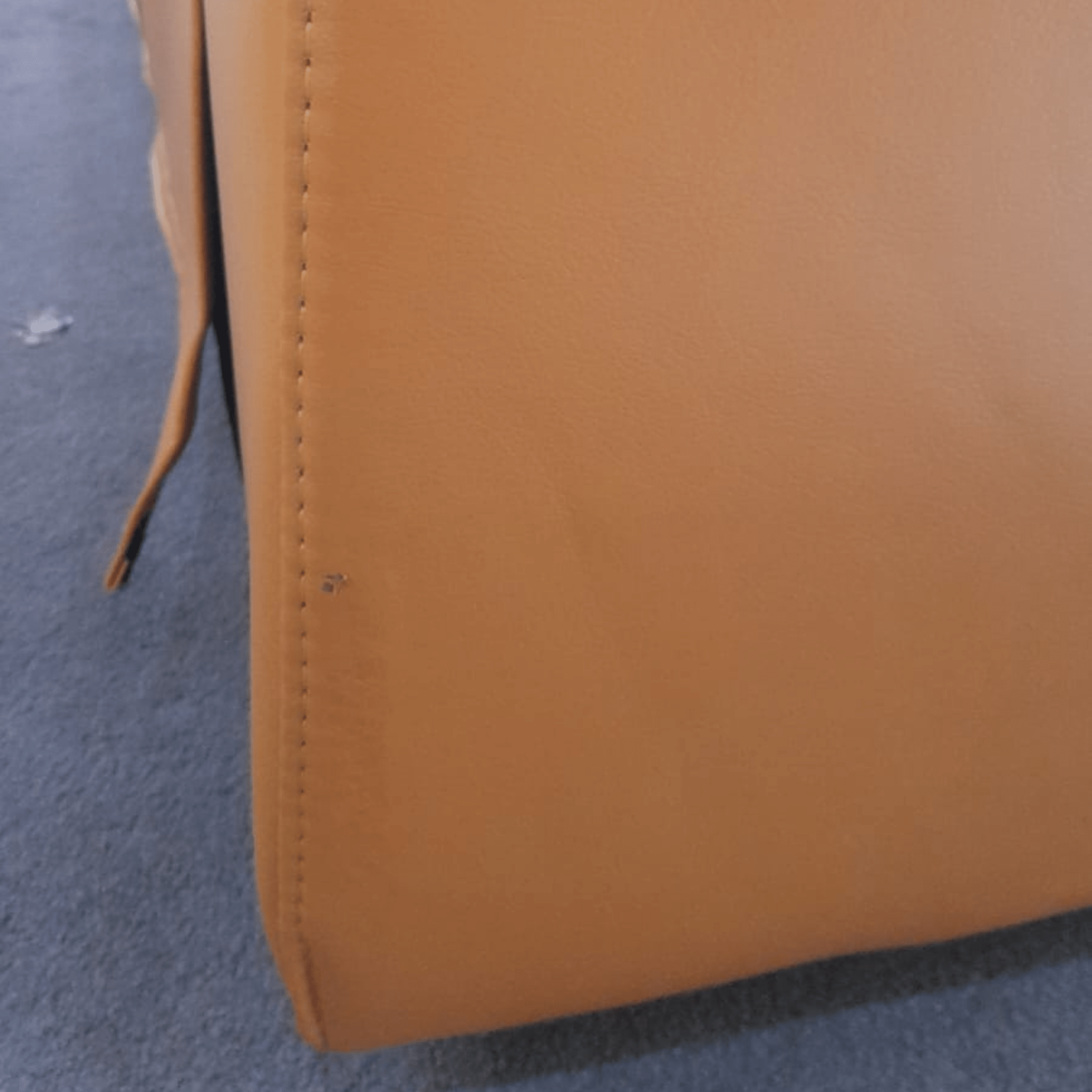 Outlet Verona Mustard Leather 3 Seater Sofa