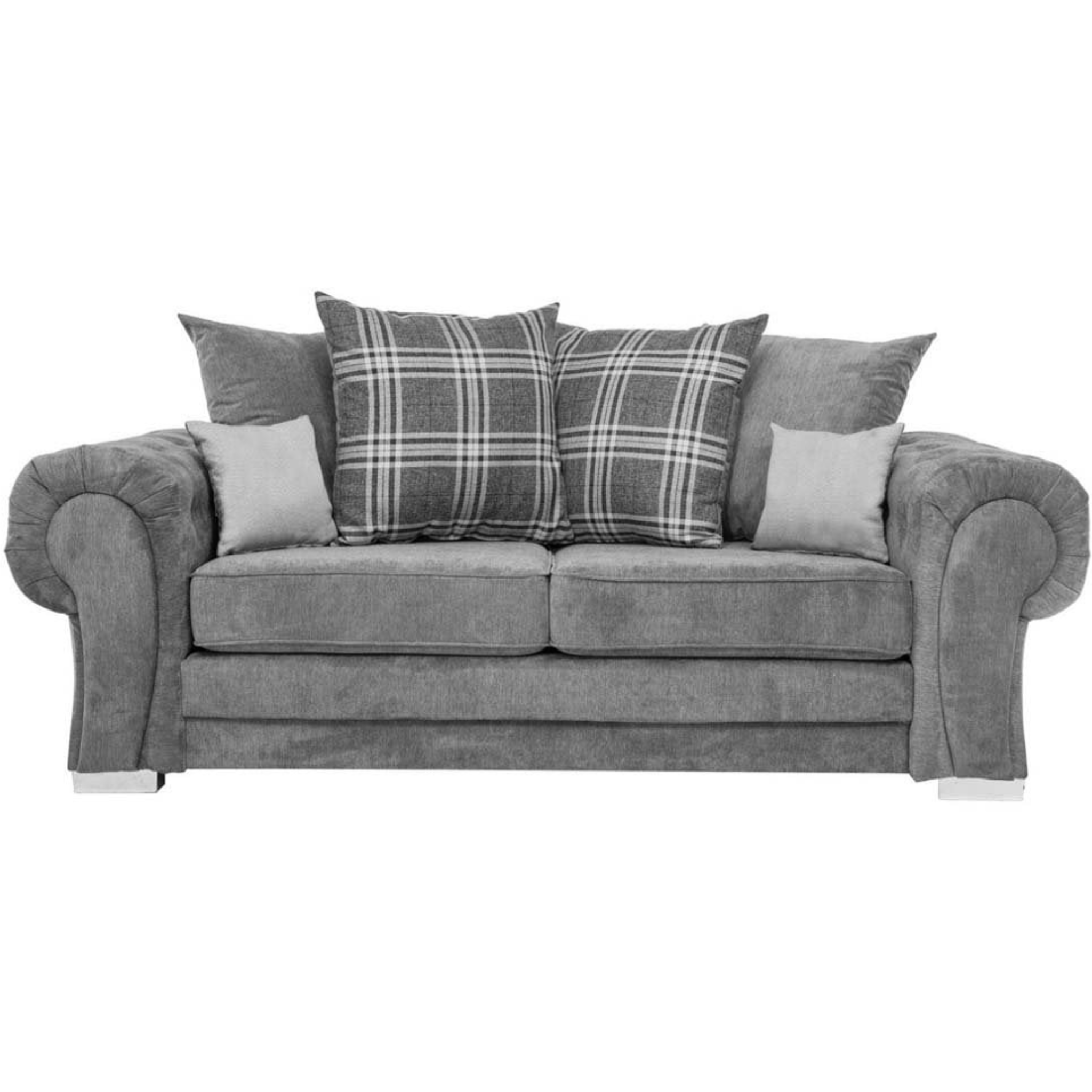Outlet Verona Scatter Grey Fabric 3 Seater Sofa
