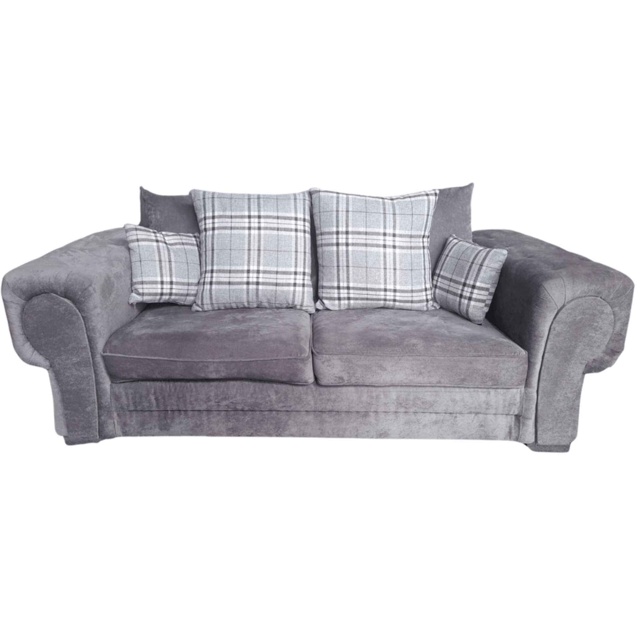 Outlet Verona Scatter Grey Fabric 3 Seater Sofa