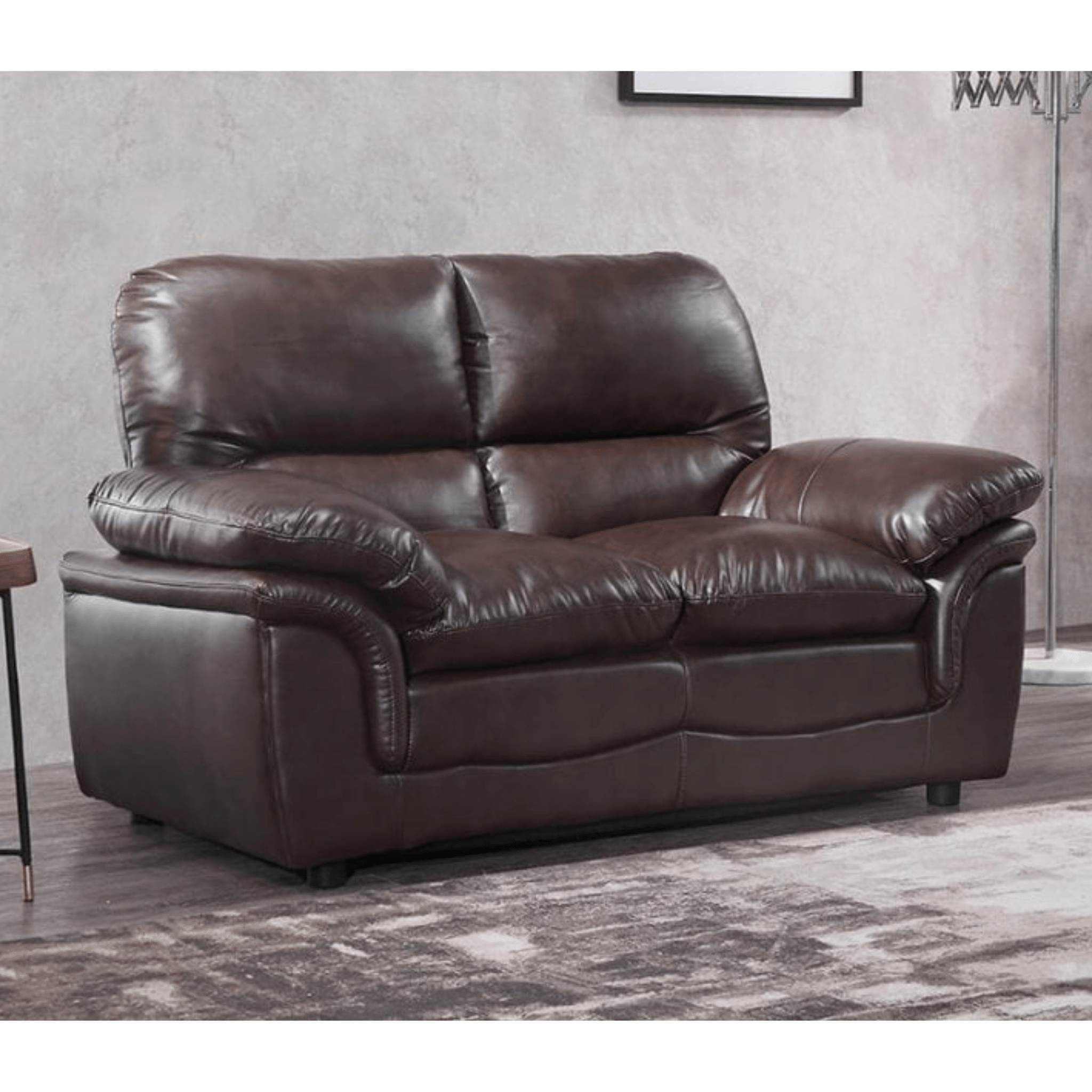 Verona Brown Leather 2 Seater Sofa