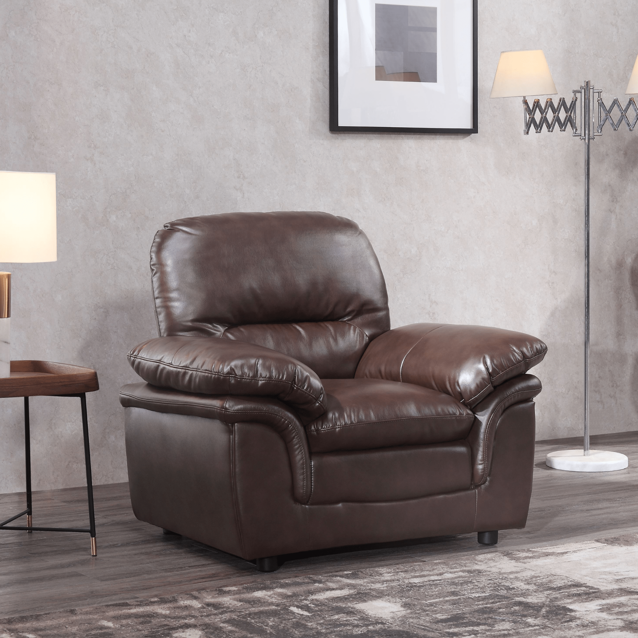 Verona Brown Leather 2+1+1 Seater Sofa Set Collection