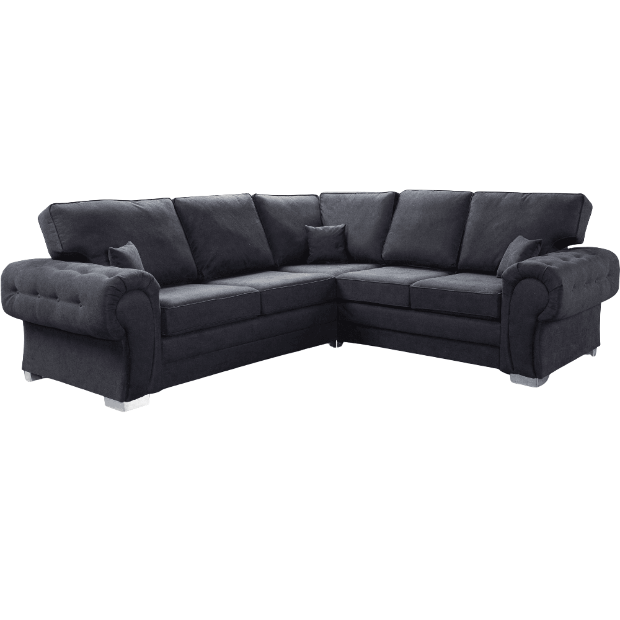 Verona High Back Black Fabric Corner