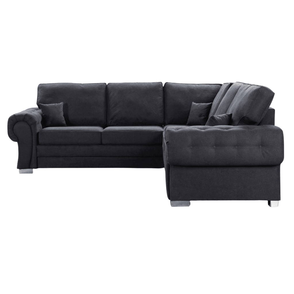 Verona High Back Black Fabric Corner