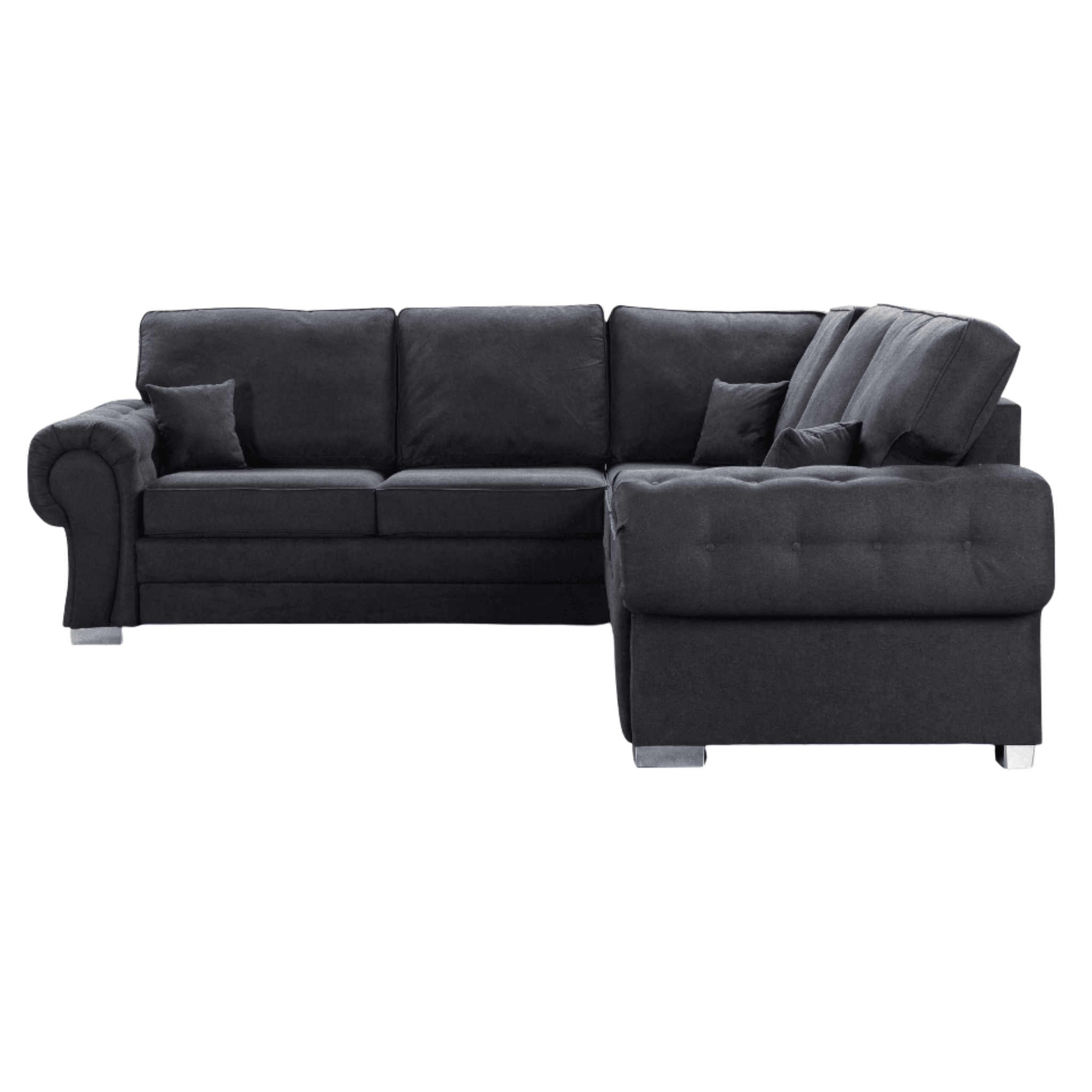 Verona High Back Black Fabric Corner