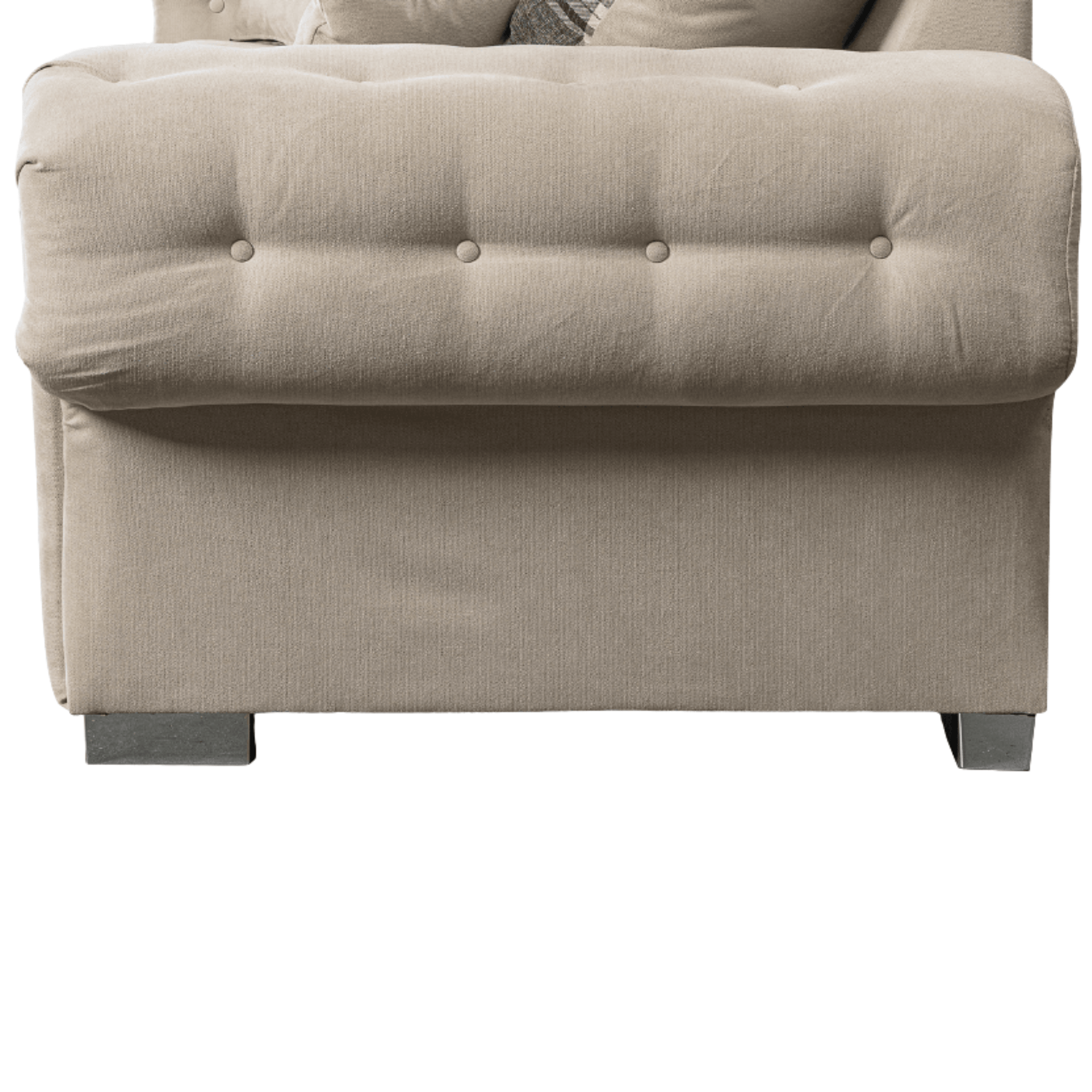 Verona High Back Cream Fabric 3+3 Seater Sofa Set
