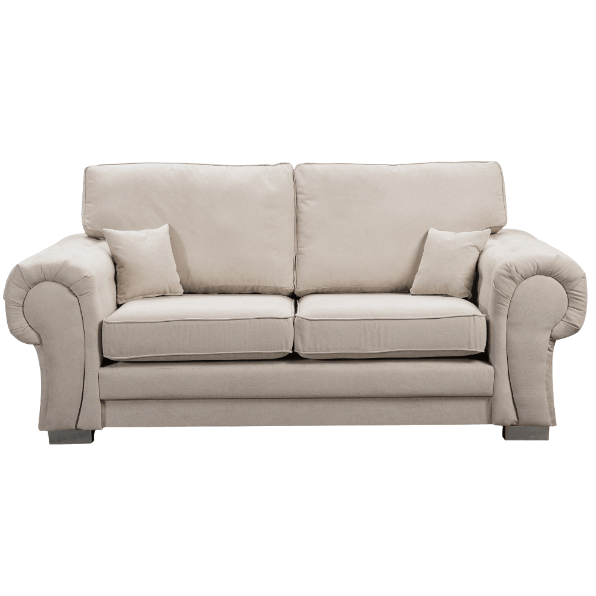Verona High Back Cream Fabric 3+3 Seater Sofa Set