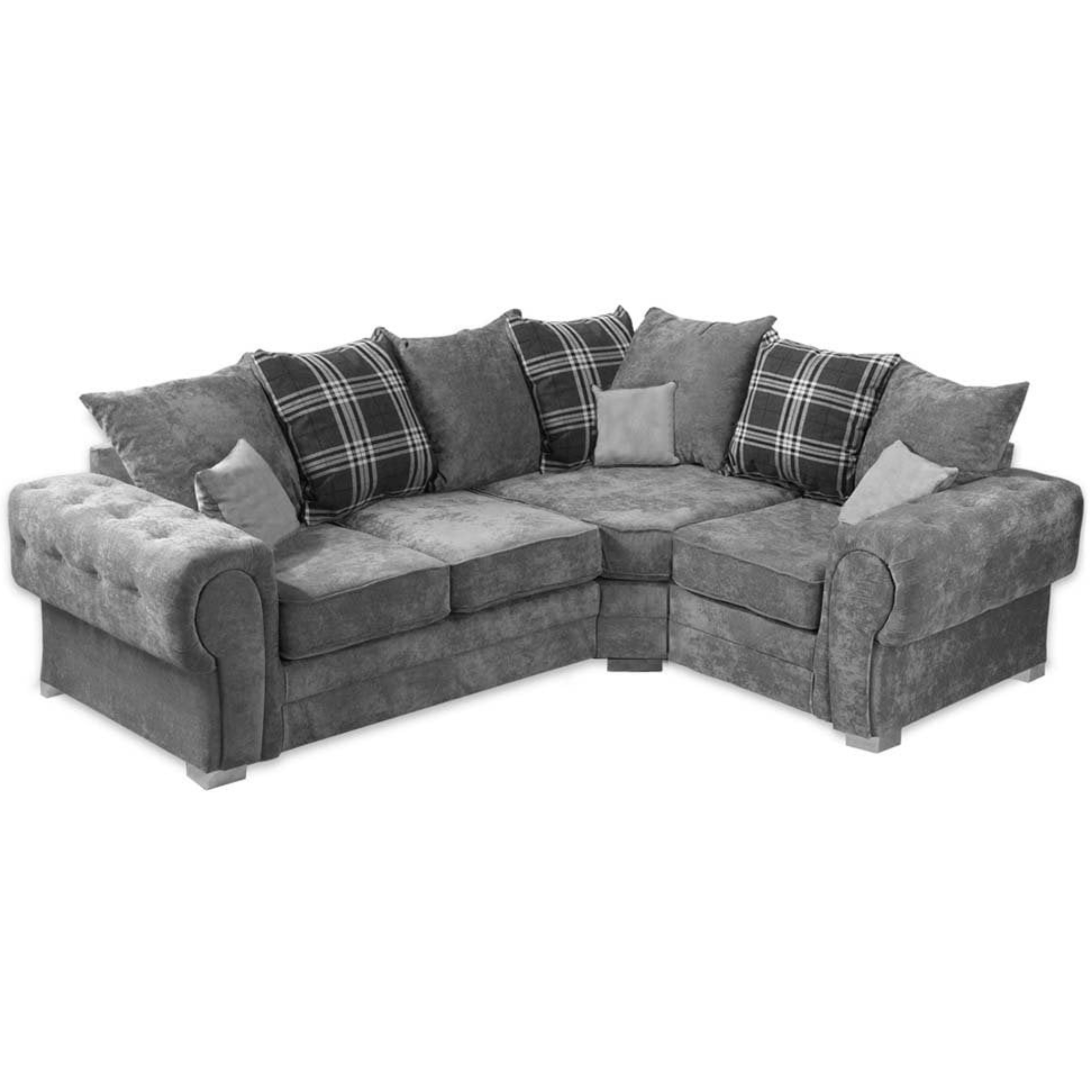 Verona Scatter Grey Fabric Right Corner Sofa