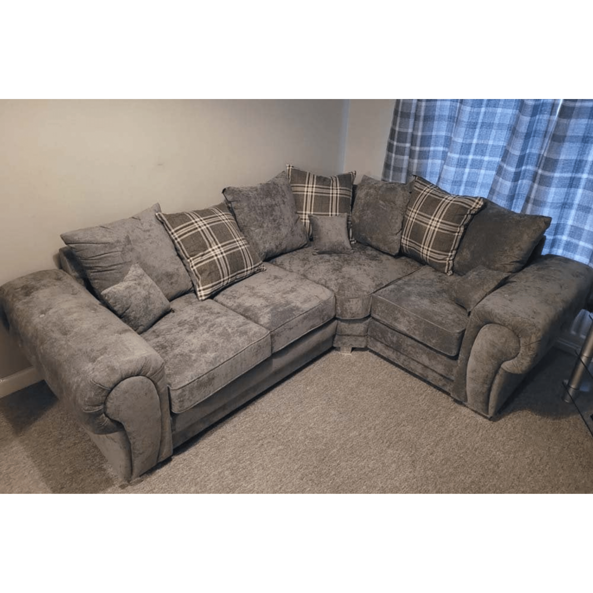 Verona Scatter Grey Fabric Right Corner Sofa